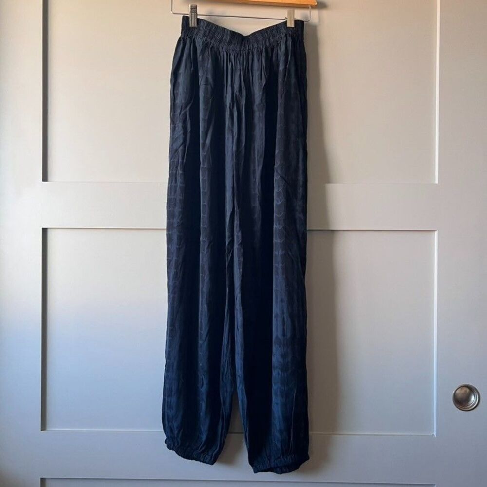 Style Park 1 Women Tie Dye Harem Style Jogger Pants One Size Black Boho Wide Leg